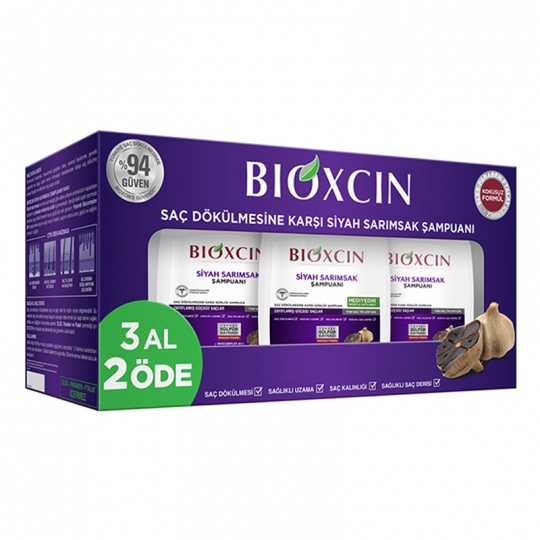 BIOXCIN SİYAH SARIMSAK ŞAMPUAN 3 AL 2 ÖDE 300 ML.